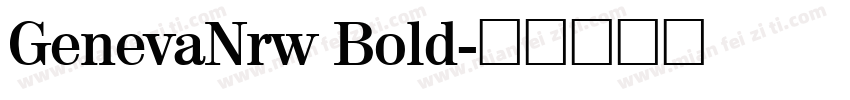 GenevaNrw Bold字体转换